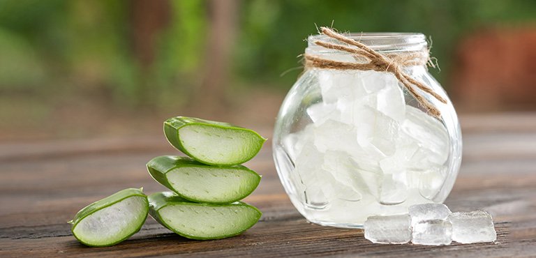 Skin restoration with Aloe vera